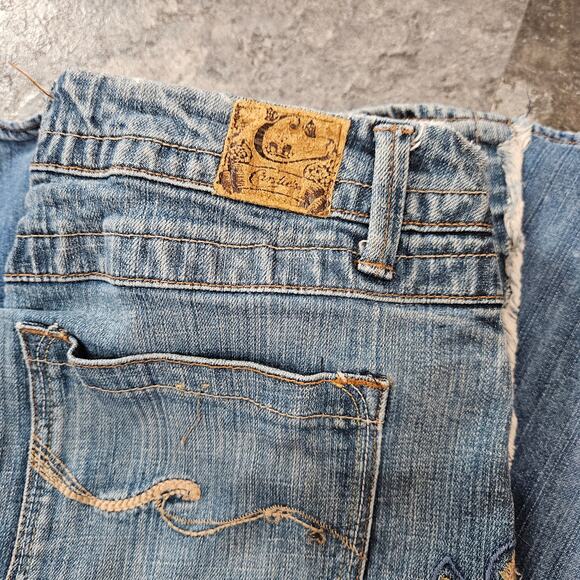 Y2K Candie’s Denim Floral Embroidery Fairycore Retro Skirt - Picture 6 of 8